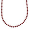 Native American Navajo Coral Round Bead Sterling Silver Necklace AX124681